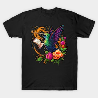 Hummingbird Reads Book T-Shirt